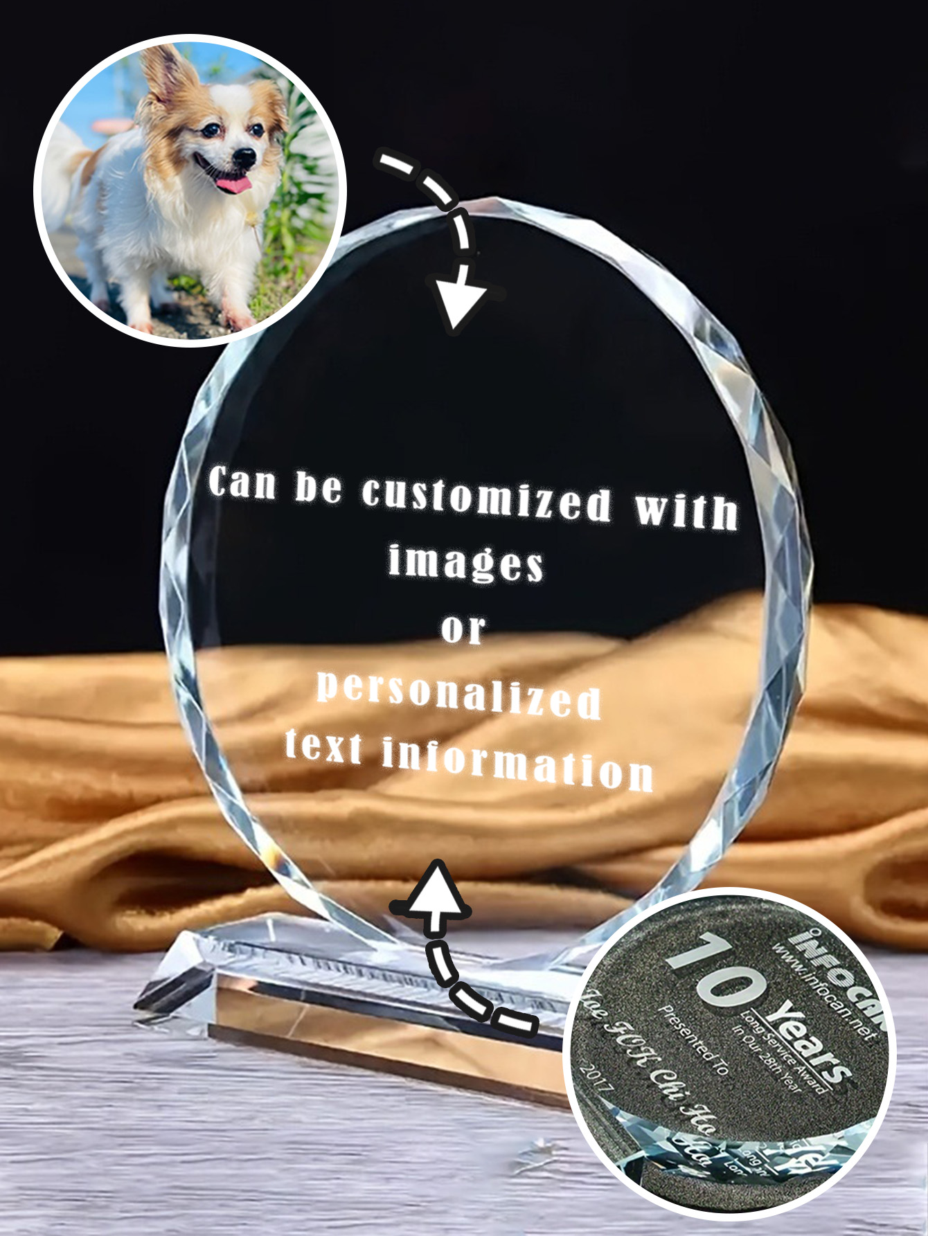 Custom Engraved Crystal Award Plaque